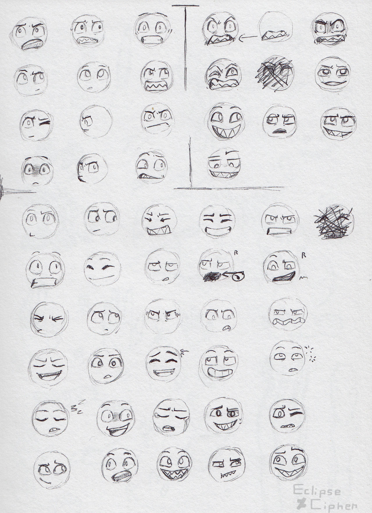Expression Sheet 1 By Eclipsecipher On Deviantart Expression Sheet 1 By Eclipsecipher On Deviantart