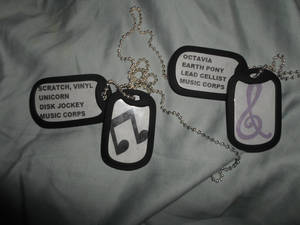 Octavia and Vinyl Scratch Dog Tags