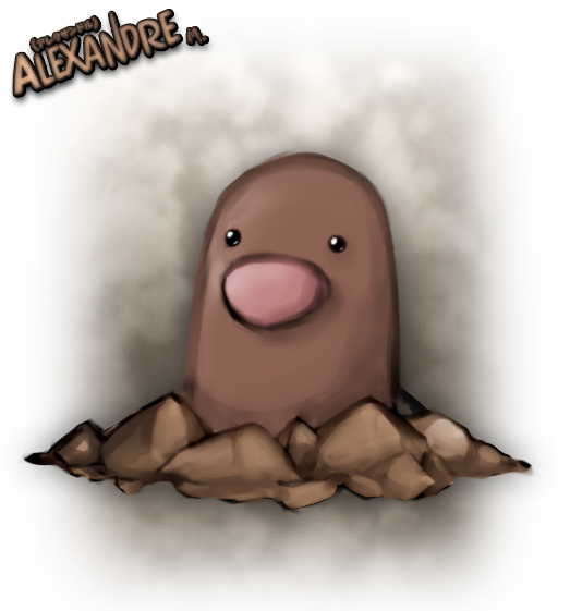 Diglett Fanart diglett speedPaint by Momotakama on DeviantArt