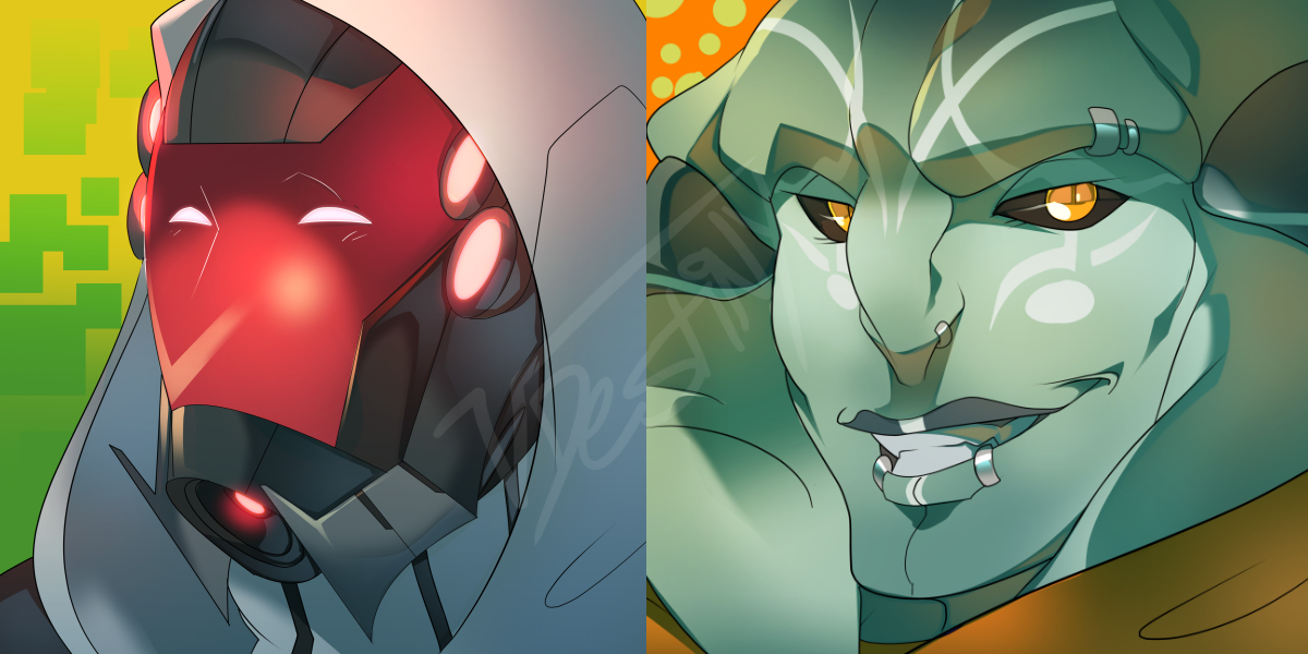Quarian and Angaran (COMMISSION) by squarerootofdestiny on DeviantArt