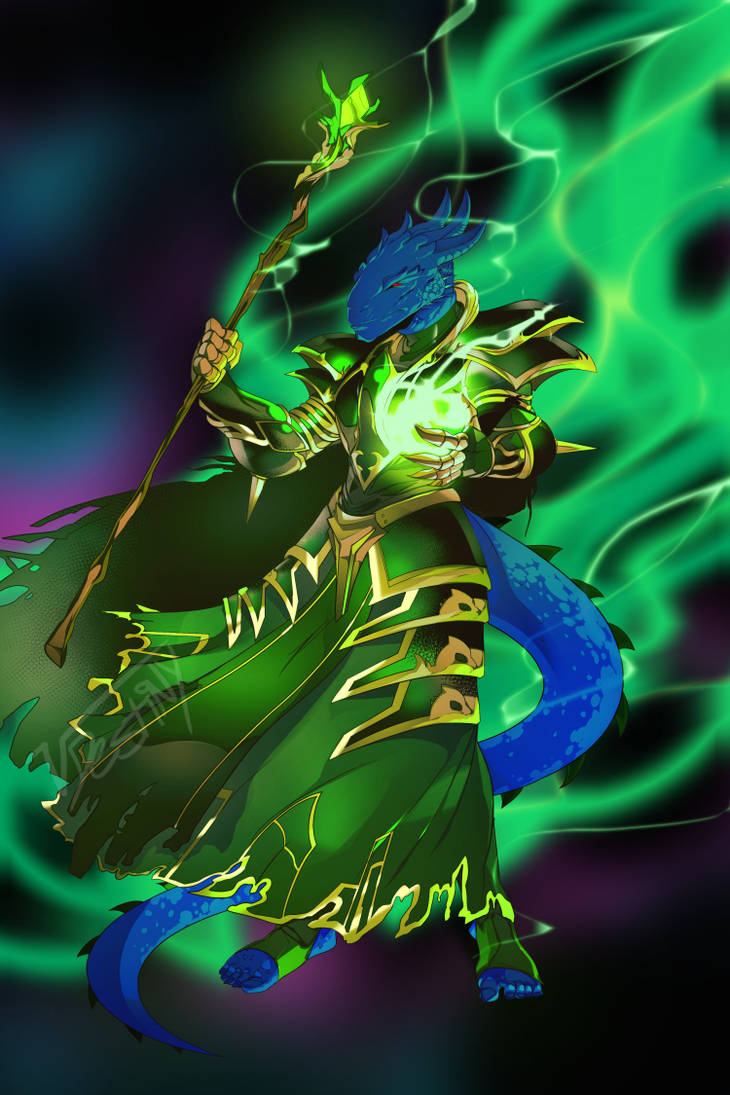 Lizard Wizard (COMMISSION) by squarerootofdestiny on DeviantArt