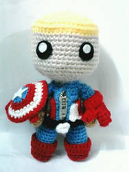 Captain America sackboy by NVkatherine