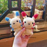 [FREE SHIPPING] Chibi Plusle Minun amigurumi