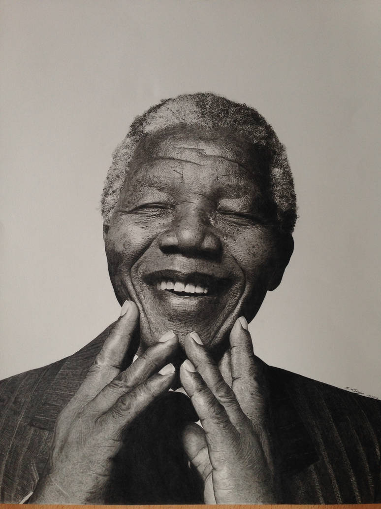 Pencil drawing nelson mandela by samanthamessias on deviantart