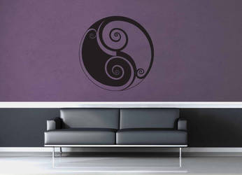 Swirl Yin Yang Wall Decal