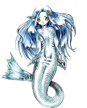 Mermaid with golden eyes