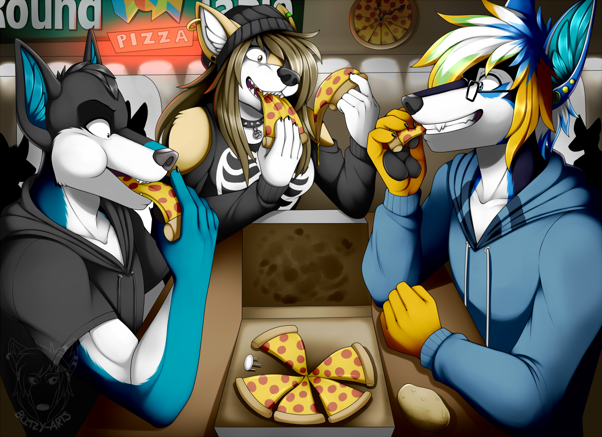 Commission: PIZZA TIME!!!