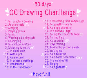 30 days OC drawing challenge