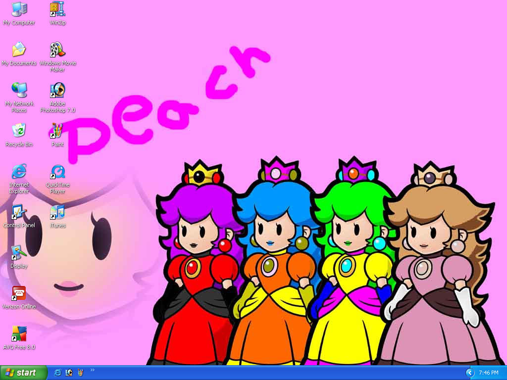 multy color Peach desktop