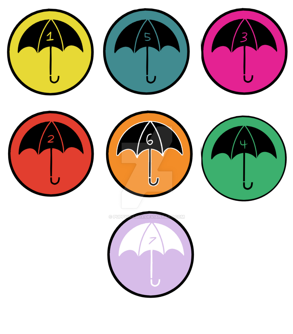umbrella academy stickers by puppyinabox on DeviantArt