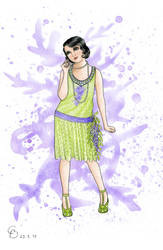 Roaring Twenties Wisteria Dress