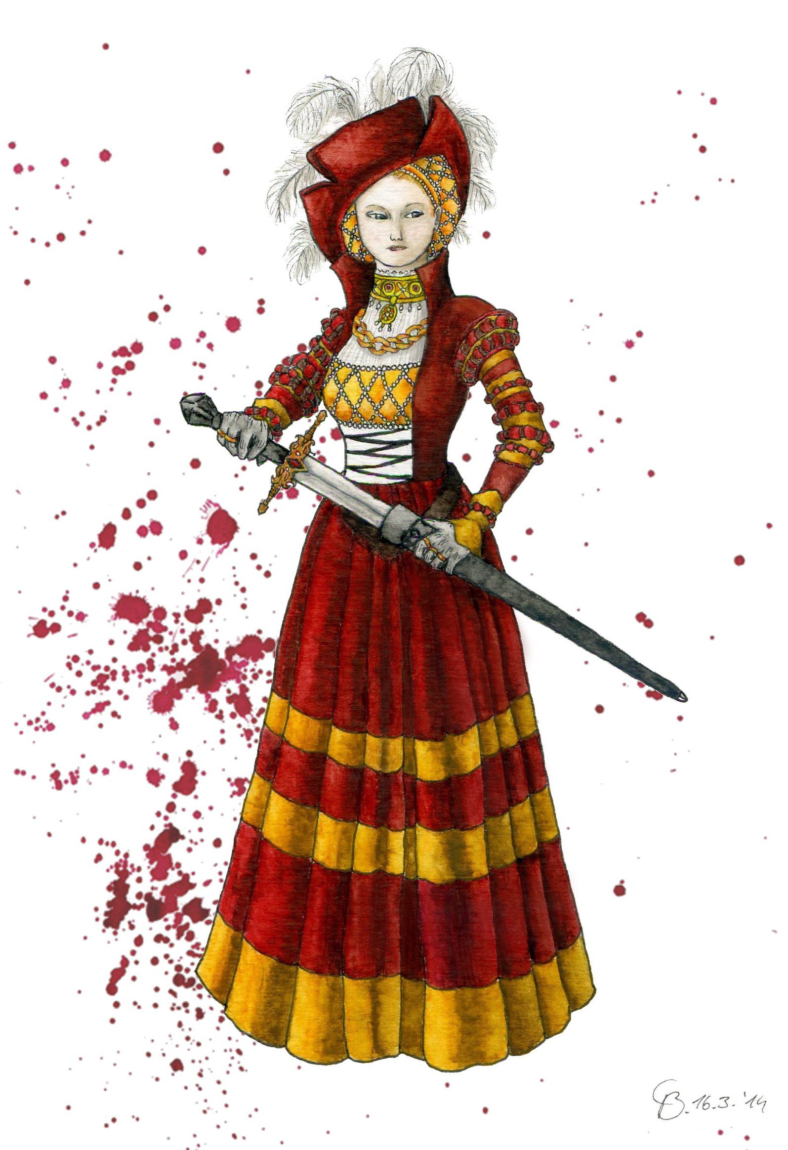 Blood and Gold Cranach Dress