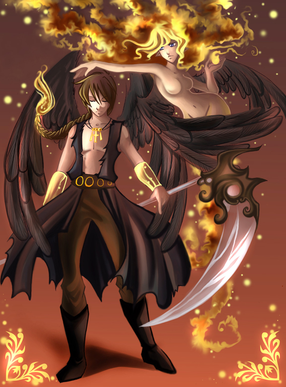 Fire Magic / anime boy / dragon by valiarts1 on DeviantArt