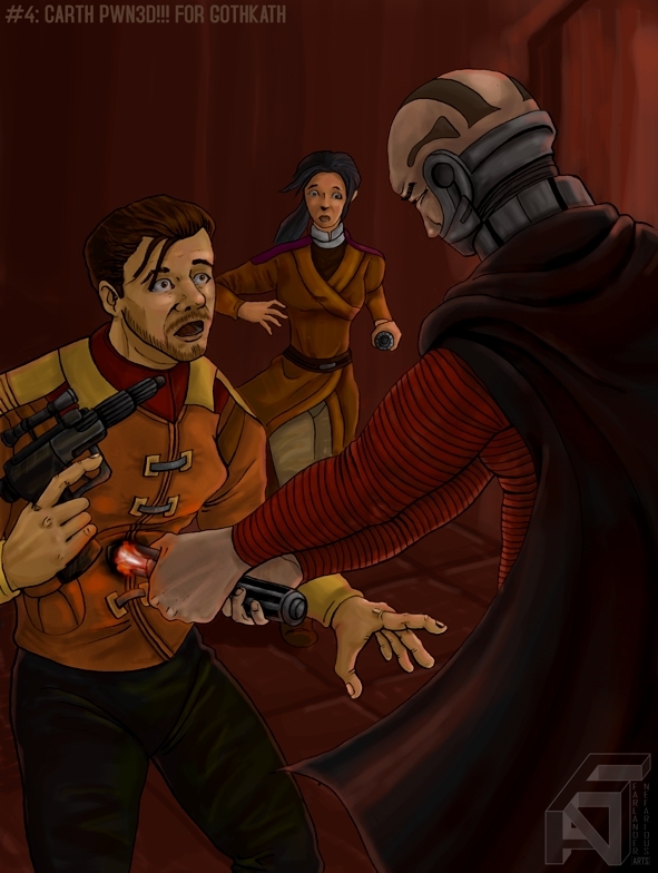 Carth Cartoons Carth Pwn3d for GothKath by DarthFar on DeviantArt
