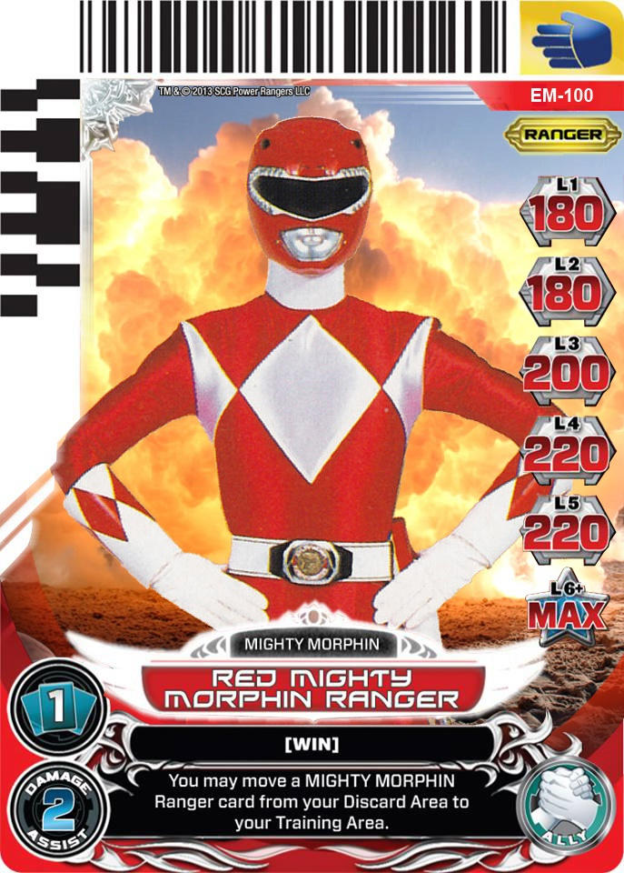 100 - Red Mighty Morphin Ranger by CardsEdu on DeviantArt