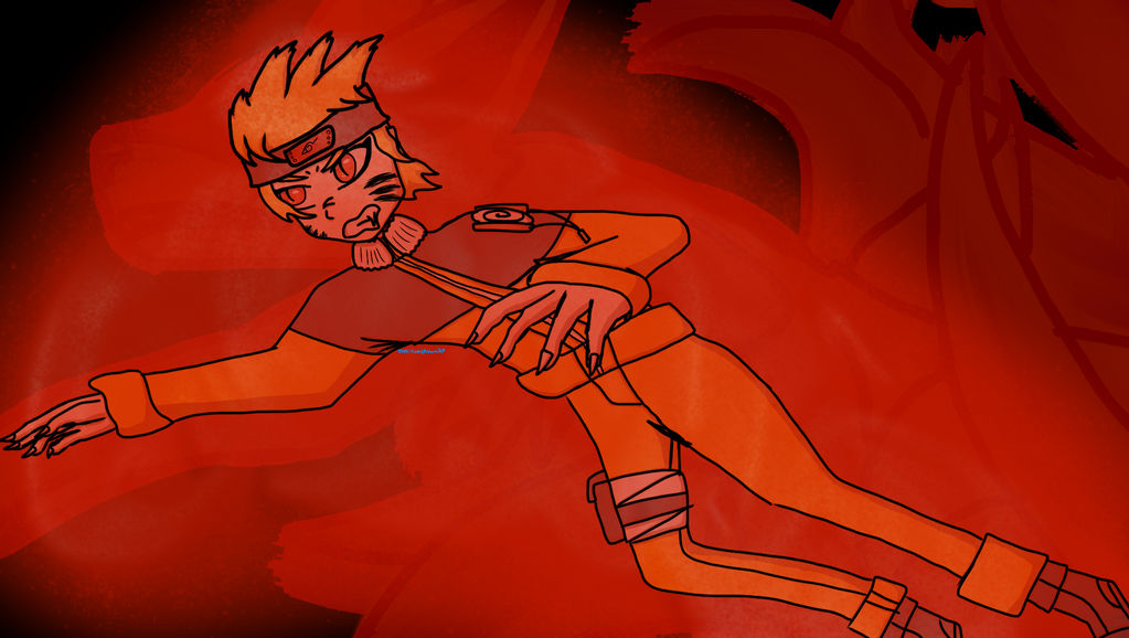 Naruto-Red Chakra Mode/Nine Tails Rage by WillowstreamHP on DeviantArt