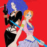One Piece: Nami And Doublefinger In color
