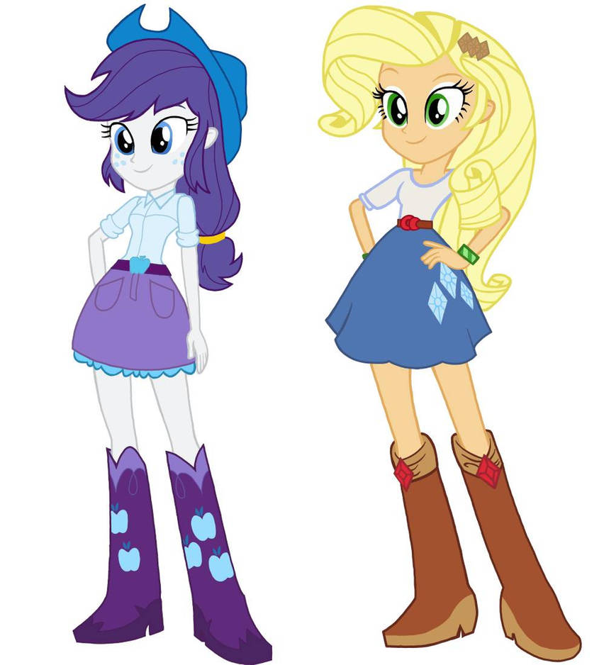 Mlp Applejack Color Inverted Commission Rarity And Applejack My Little Pony: Applejack's Busy Day