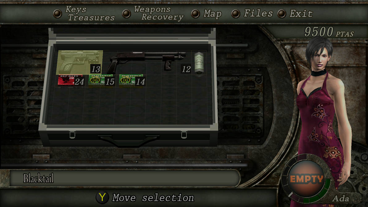 RE4 (2005) Ada Inventory Screen by Blitz0248 on DeviantArt
