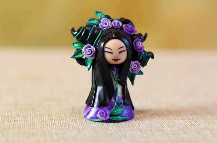 Kokeshi Forest Spirit Lilac