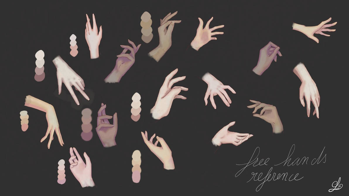 Fancy Hand Reference Hand reference colored version ( free) by Lucielsillustration on DeviantArt