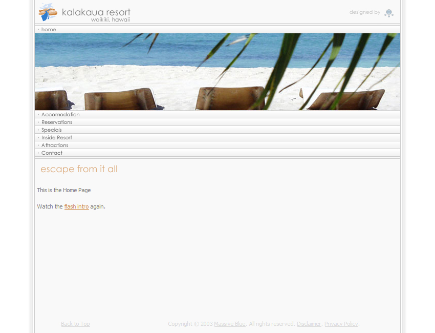 Kalakaua Resort HTML Site