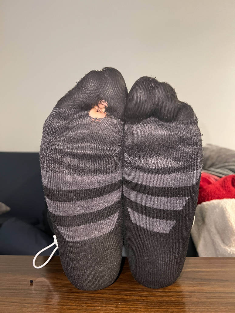 Socks Stuck one month worn socks stuck to my soles :3 by BigFeetNick on DeviantArt