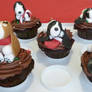 Basset hound cupcakes
