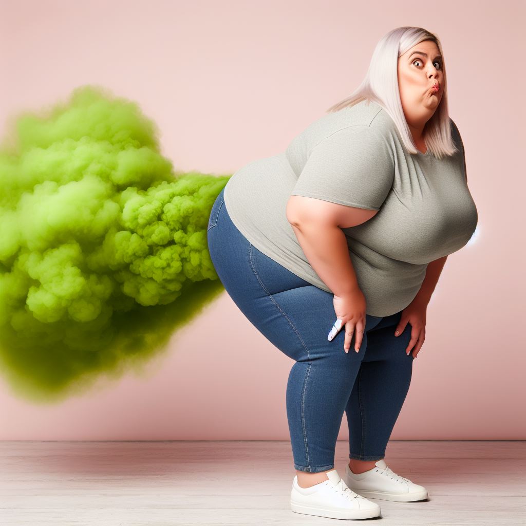 AI Fat Girl Fart Art Realistic Blonde Girl 1 by ILUVGIRLFARTING on