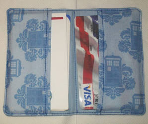 TARDIS card holder inside