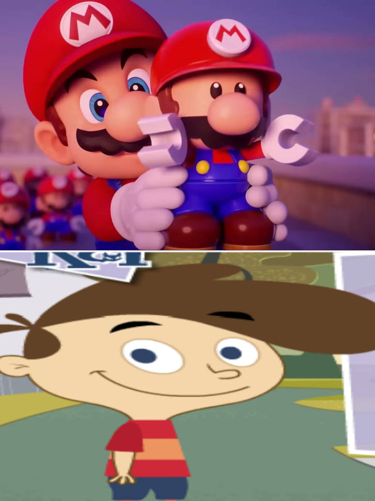 Mario Coexist Mario gives a Mini Mario to Coop by MrArtGuy345 on DeviantArt