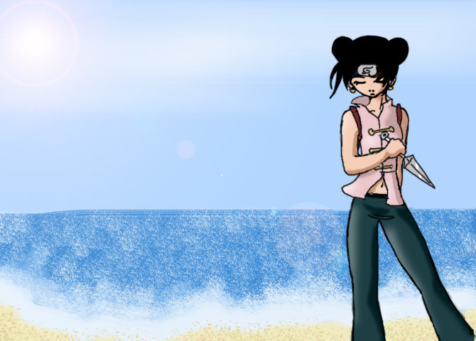 Tenten on the beach