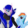 Arcee and Rainbow Dash