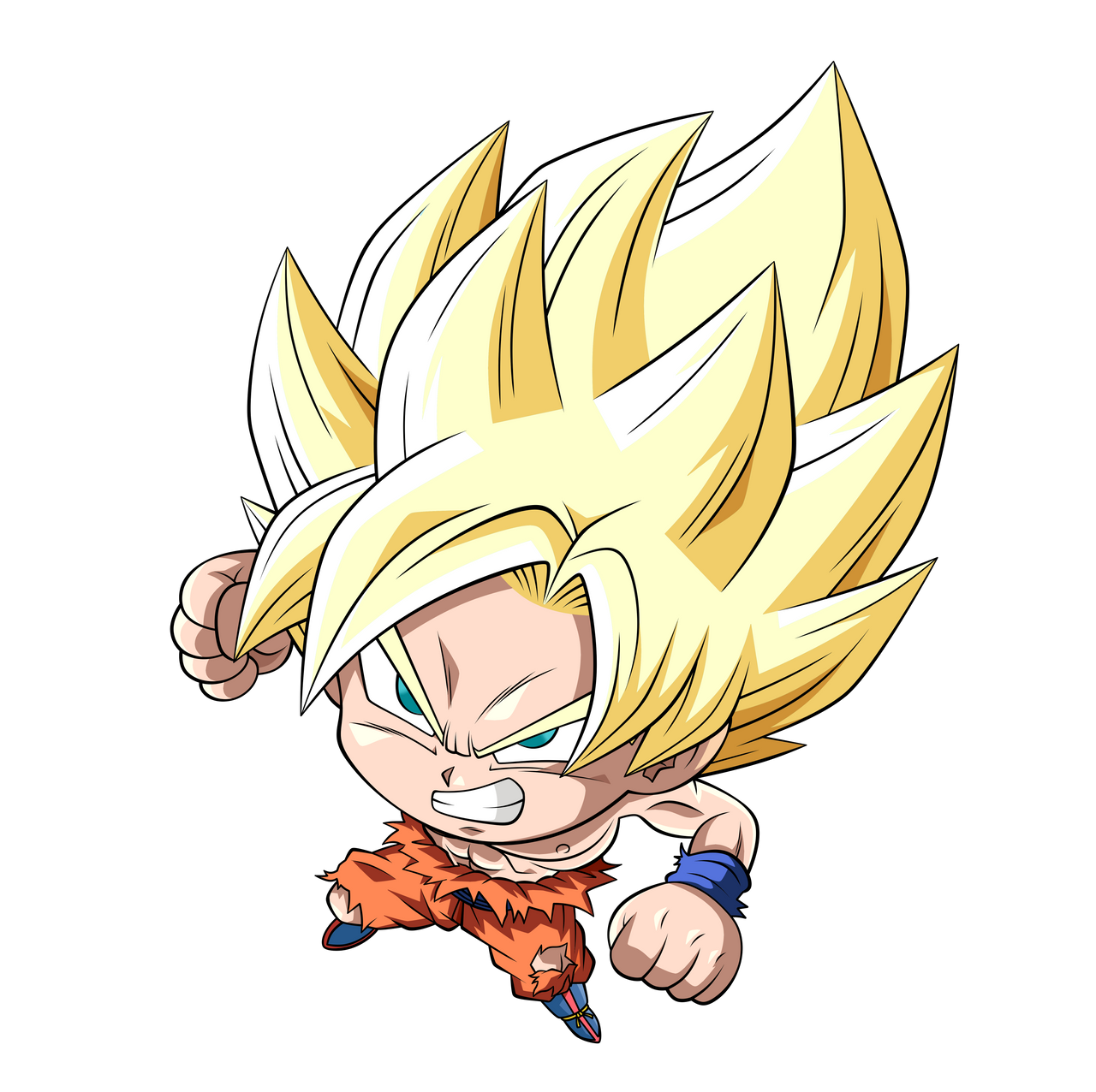 Goku SSJ Chibi (Dragon Ball Z) para colorir by PoccnnIndustriesPT on  DeviantArt