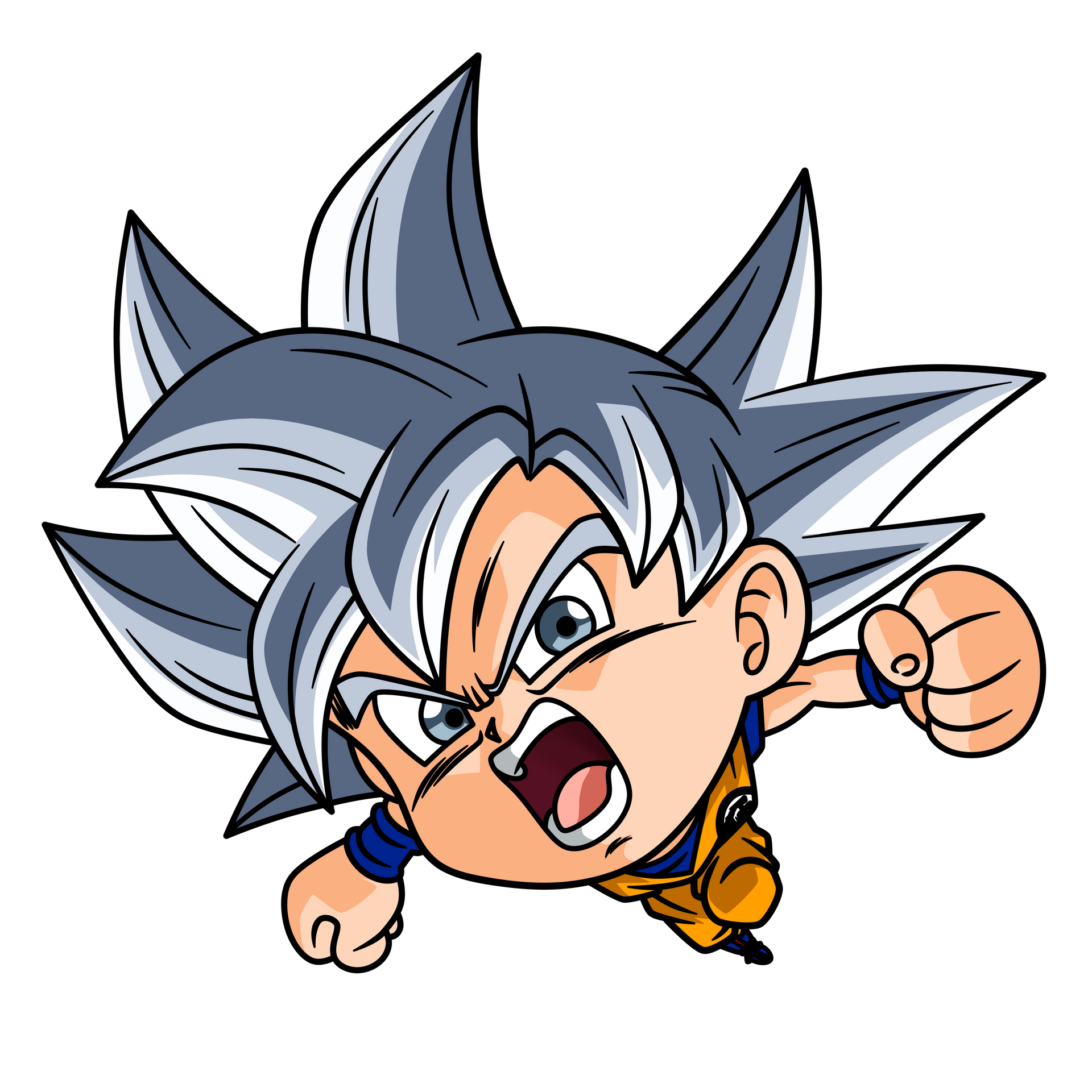 Chibi Goku SSG 1 (UI Manga Palette) by SSJROSE890 on DeviantArt