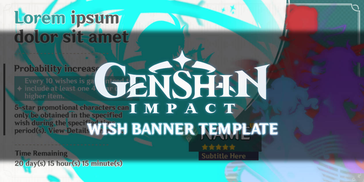 F2U Genshin Wish Banner template by Shiroukami on DeviantArt F2U Genshin Wish Banner template by Shiroukami on DeviantArt