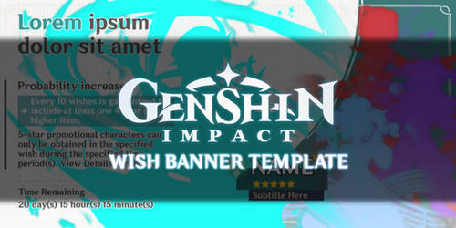 [ F2U ] Genshin Wish Banner template