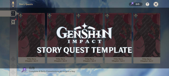 [ F2U ] Genshin Story Quest template