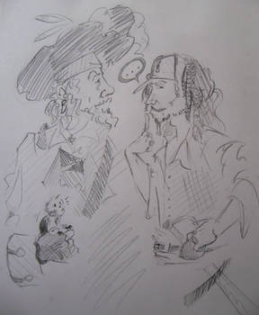 Barbossa and Jack doodle