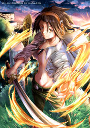 Asakura Yoh - Shaman King [Fanart 1/2] by Hanapen