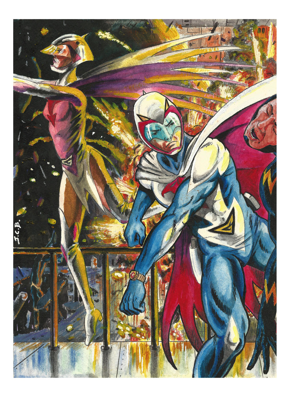 Gatchaman Deviantart Gatchaman by JCBaezillustration on DeviantArt