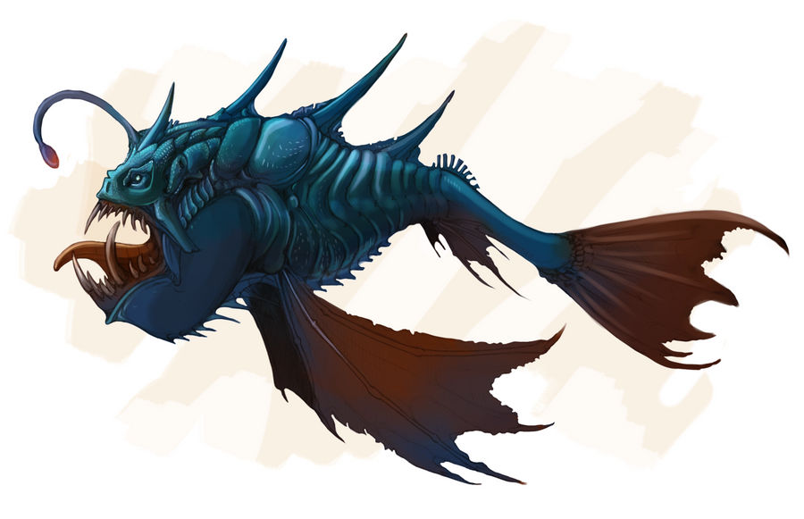 Monster Fish (Color) by Dimenran on DeviantArt
