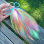FOR SALE! Toxic Rainbow Yarn Tail Keychain