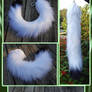 Commission - 30in White and black Yarn Tail