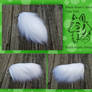 SOLD! - Cute 10 inch white bobtail yarn tail