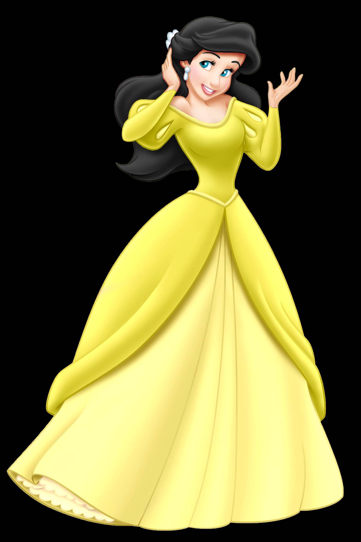 princess with a yellow dress Soft Vintage Lace Puff Sleeves In a stunning shade of yellow Up yellow house we