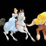 Silver and Gold: Horseback (Belle x Cinderella)