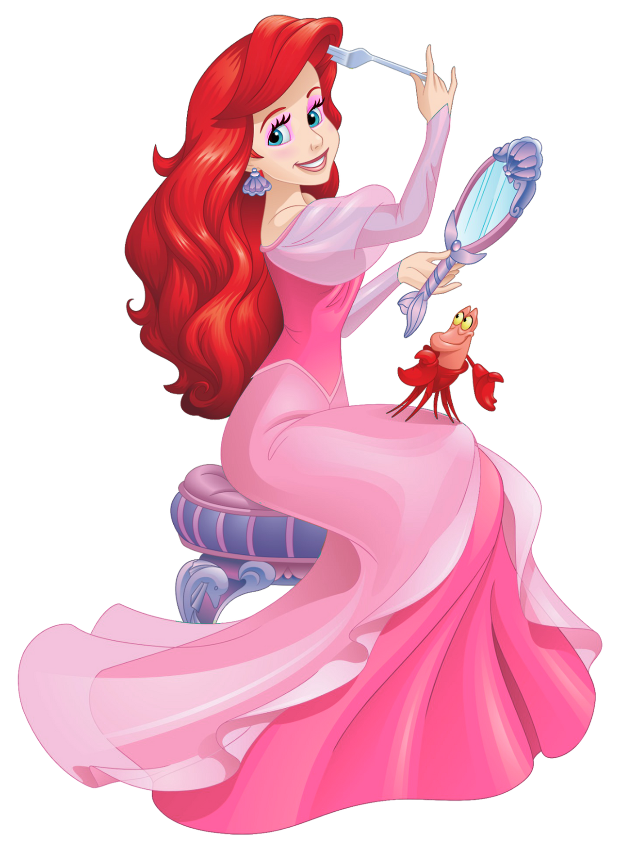disney princess with red hair and pink dress We welcome the first Disney princess dress of the year! I really want to expand my collection of different princess dresses so I can work on interesting designs for you and