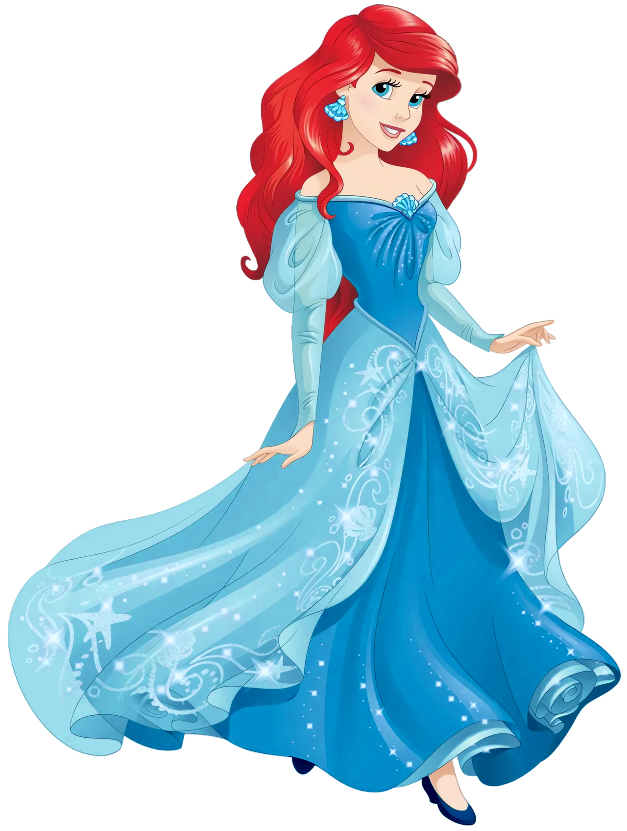 princess ariel in blue dress Ariel in her sparkly dress Credit: @skadivore