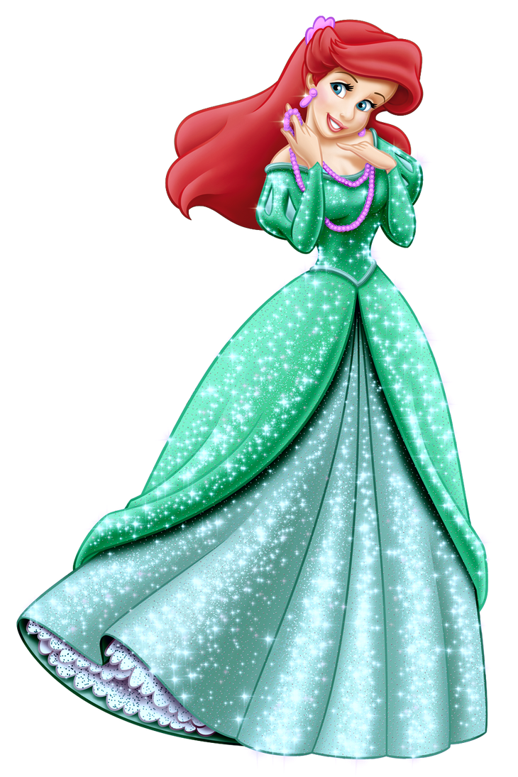 why is ariel's dress green Ariel in her Green Dress (The Little Mermaid)